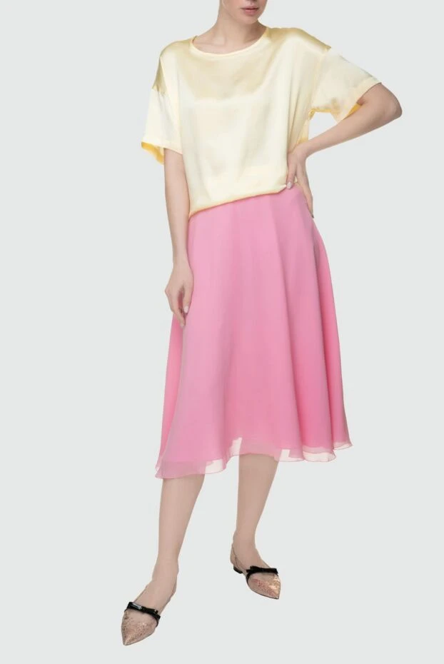 D.Exterior woman pink viscose and polyamide skirt for women купить с ценами и фото 151788 - photo 2