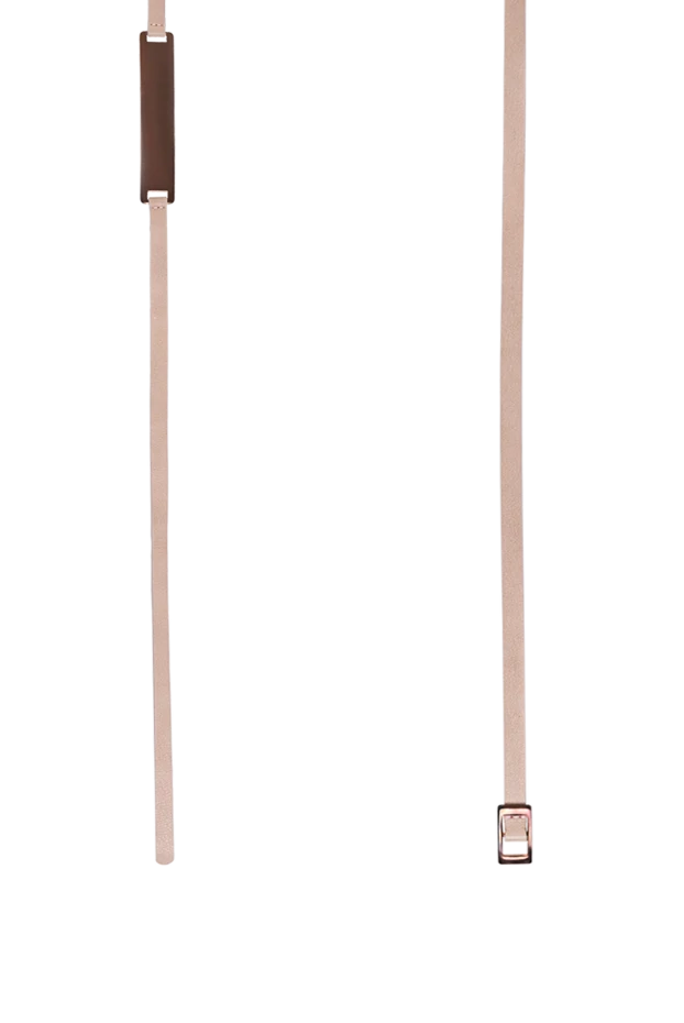 D.Exterior ремень женский узкий белый с металлической вставкой 151791 - фото 3