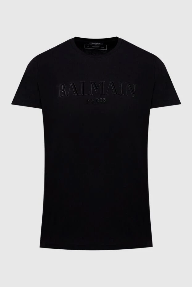 Balmain man black cotton t-shirt for men купить с ценами и фото 151826 - photo 1