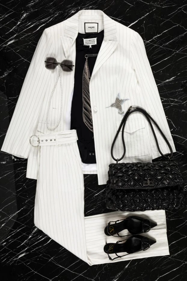 Max&Moi set with a jacket and trousers in vertical stripes
 151833 - photo 3