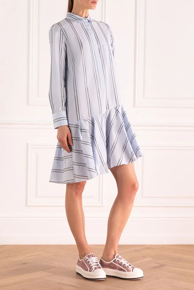 Brunello Cucinelli blue striped shirt dress
 151888 - photo 3