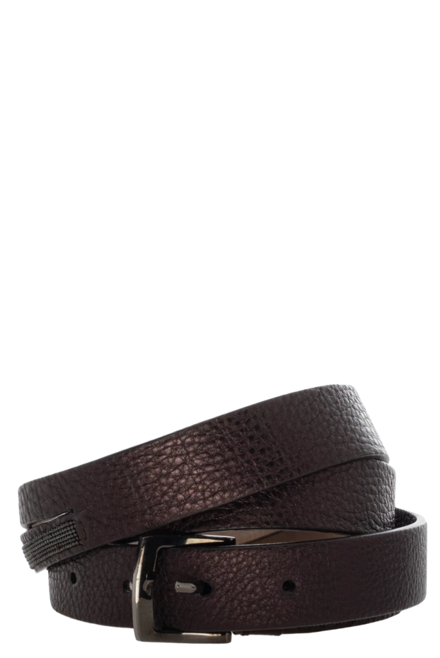 Brunello Cucinelli woman brown leather belt for women купить с ценами и фото 151908 - photo 1