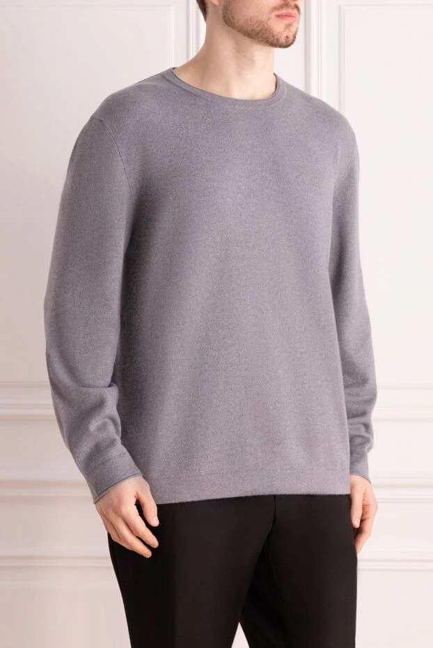 Brunello Cucinelli a calm grey jumper made of wool, cashmere and silk 151911 - photo 3