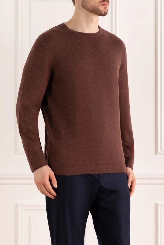 Brunello Cucinelli brown cashmere jumper for men 151917 - photo 3
