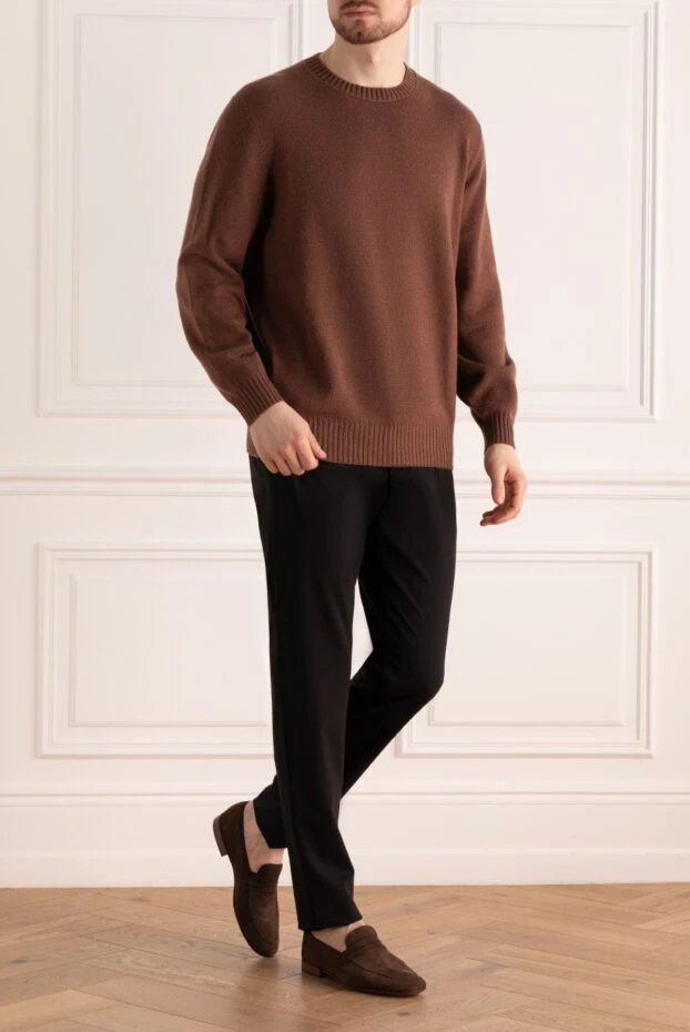 Brunello Cucinelli man cashmere jumper brown for men купить с ценами и фото 151919 - photo 2