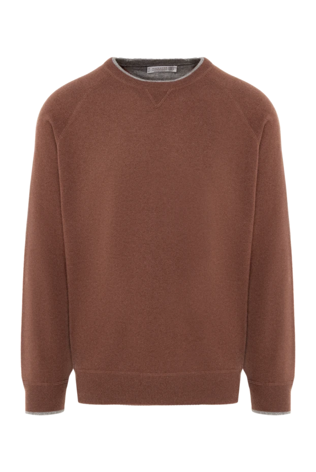 Brunello Cucinelli man cashmere jumper brown for men купить с ценами и фото 151922 - photo 1