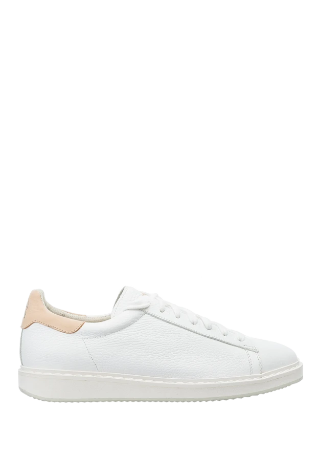 Brunello Cucinelli man white leather sneakers for men купить с ценами и фото 151927 - photo 1