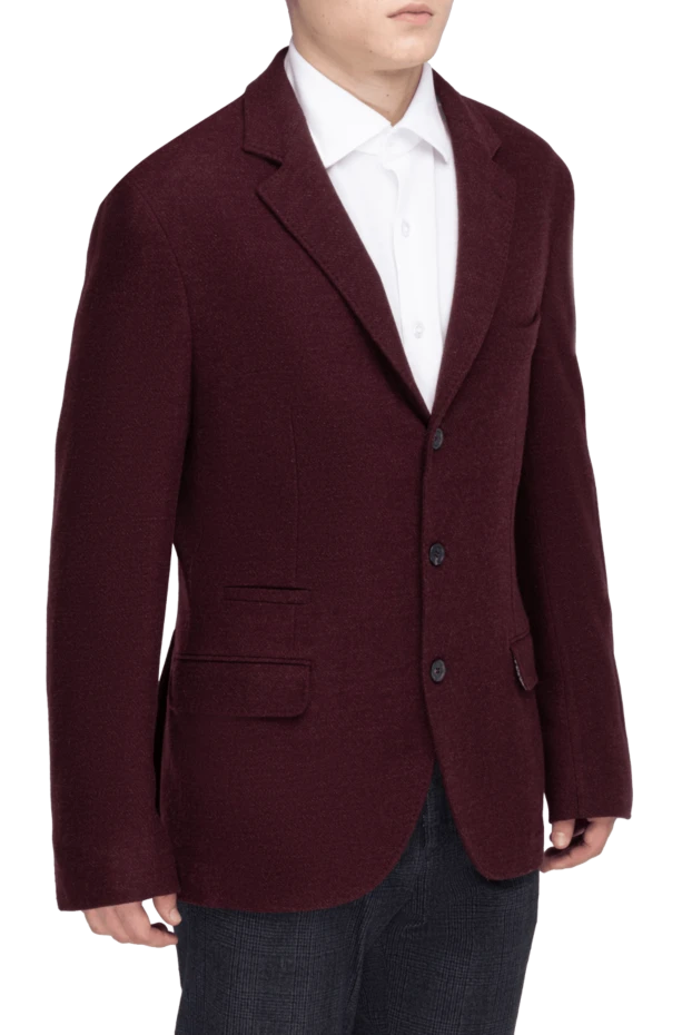 Brunello Cucinelli man burgundy wool jacket for men 151933 - photo 3