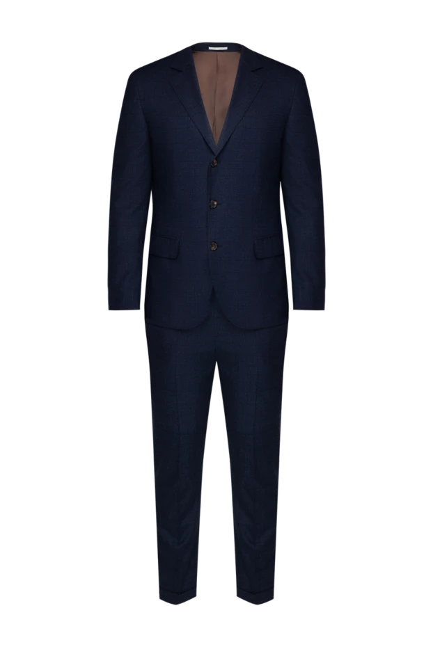 Brunello Cucinelli man men's suit made of wool, blue купить с ценами и фото 151935 - photo 1