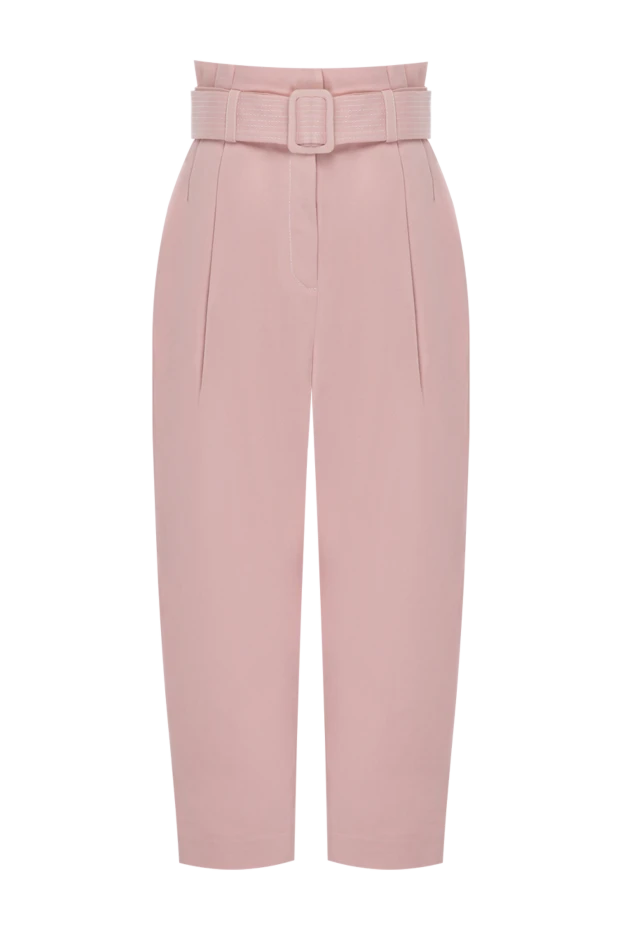 Zimmermann woman pink cotton trousers for women купить с ценами и фото 151997 - photo 1