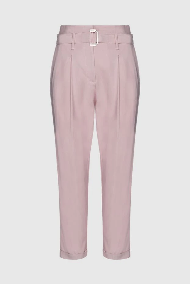 Peserico woman pink viscose trousers for women купить с ценами и фото 152024 - photo 1