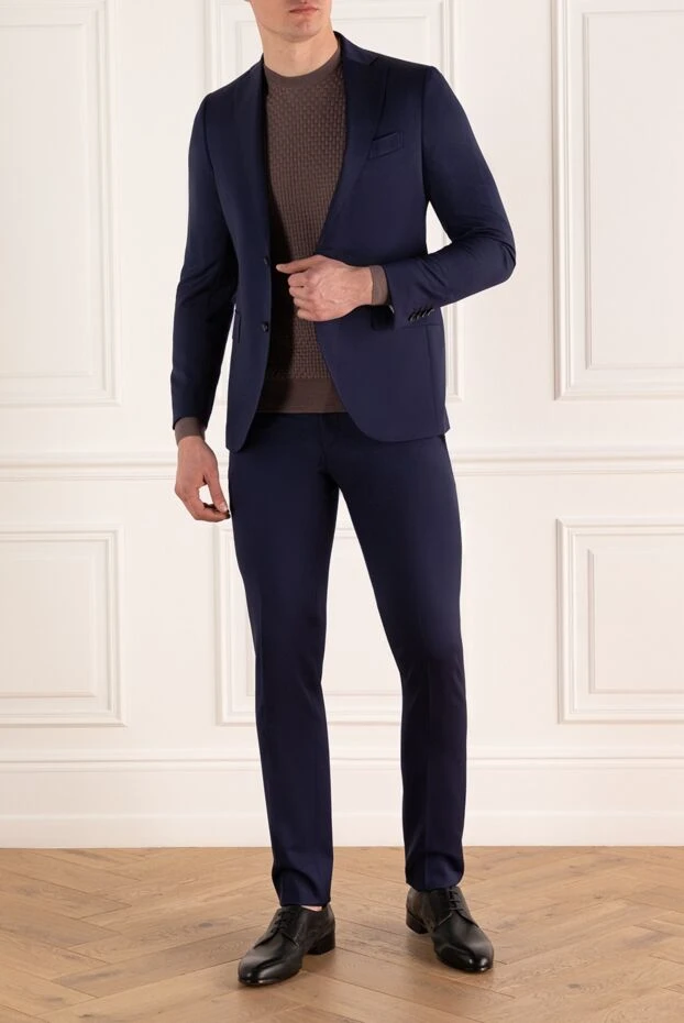 Sartoria Latorre man men's suit made of wool, blue купить с ценами и фото 152095 - photo 2