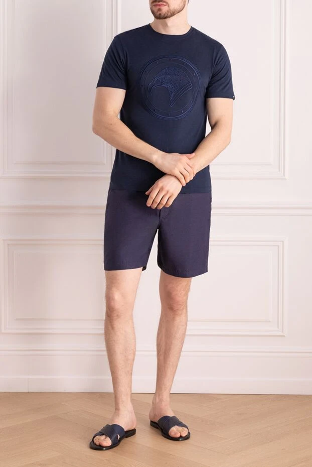 Stefano Ricci cotton and modal blue men's t-shirt 152242 - photo 2