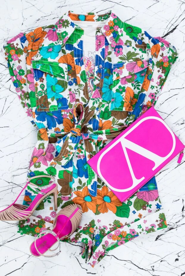 Valentino косметичка женская кожаная ярко розовая с лого 152374 - фото 2