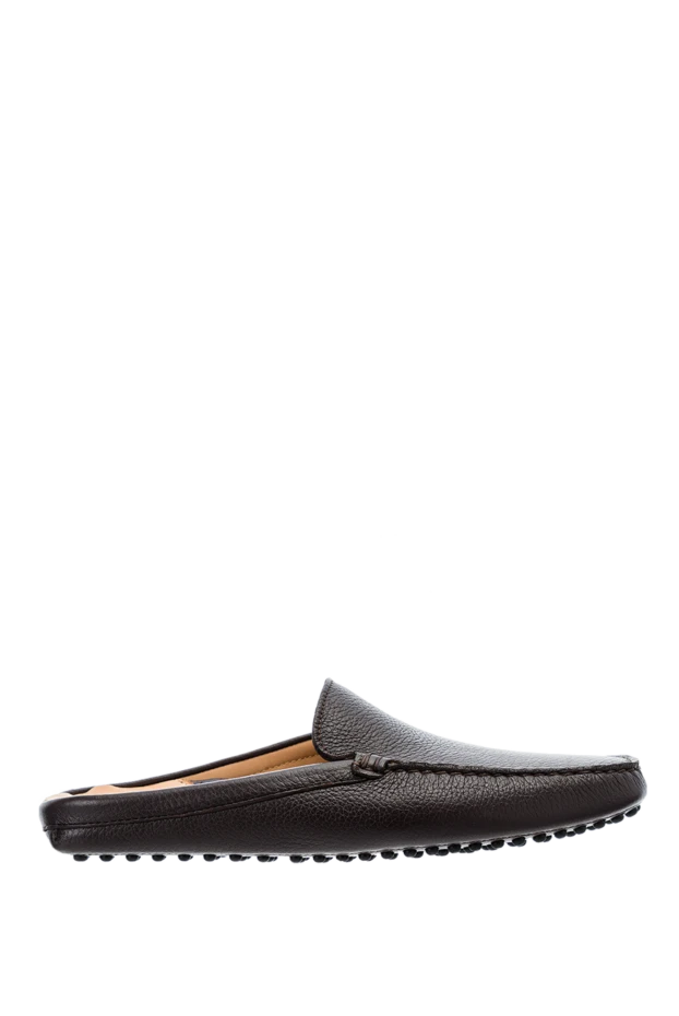 Cesare di Napoli man brown leather mules for men купить с ценами и фото 152401 - photo 1