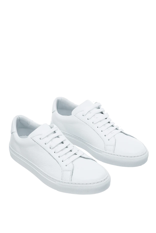 Cesare di Napoli woman white leather and fur sneakers for women 156066 - photo 3