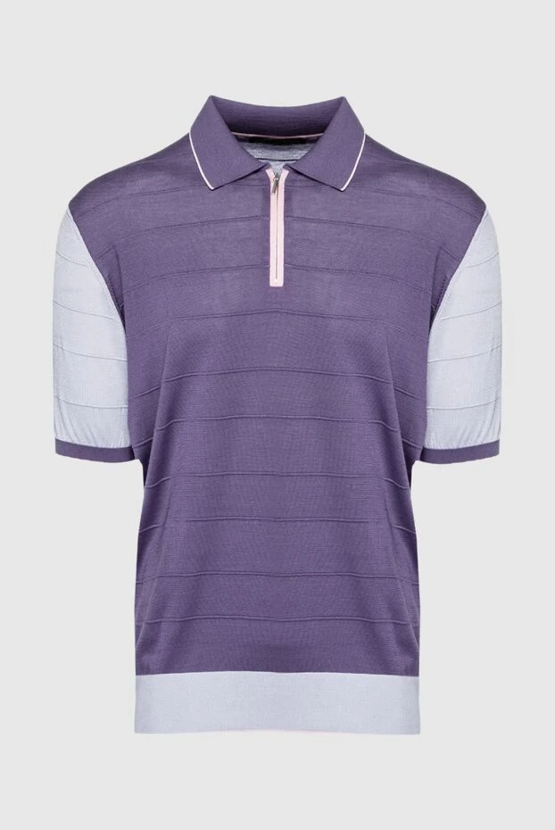 Cesare di Napoli man silk polo purple for men купить с ценами и фото 152426 - photo 1