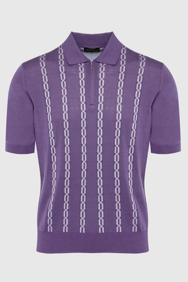 Cesare di Napoli man silk polo purple for men купить с ценами и фото 152447 - photo 1