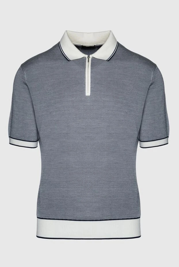 Cesare di Napoli man silk polo gray for men купить с ценами и фото 152462 - photo 1