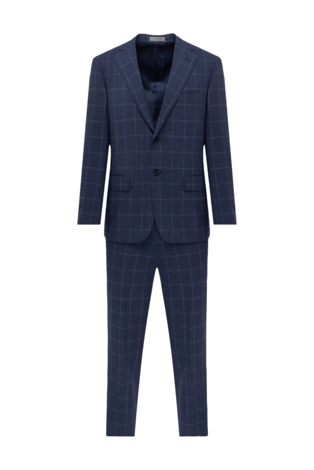 Corneliani man men's suit made of wool, blue купить с ценами и фото 152491 - photo 1