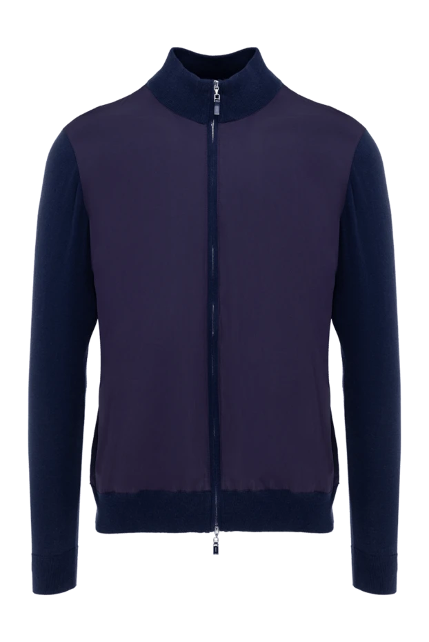 Svevo man men's cardigan made of cotton and cashmere blue купить с ценами и фото 152497 - photo 1