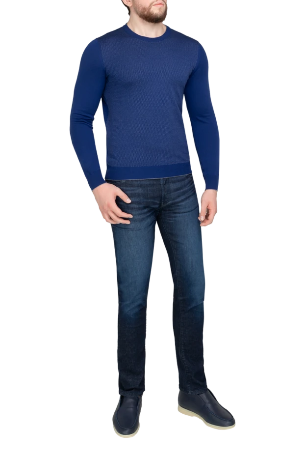 Svevo man wool jumper blue for men купить с ценами и фото 152563 - photo 2