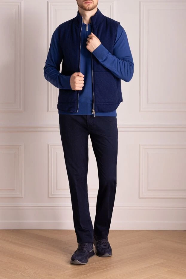 Svevo man cashmere vest blue for men купить с ценами и фото 152577 - photo 2