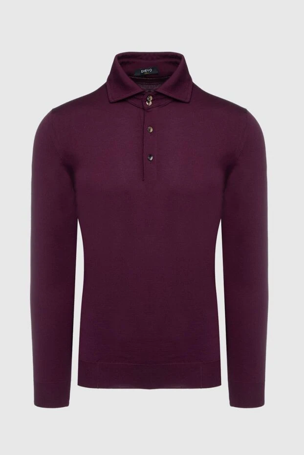 Svevo man wool long sleeve polo burgundy for men купить с ценами и фото 152595 - photo 1