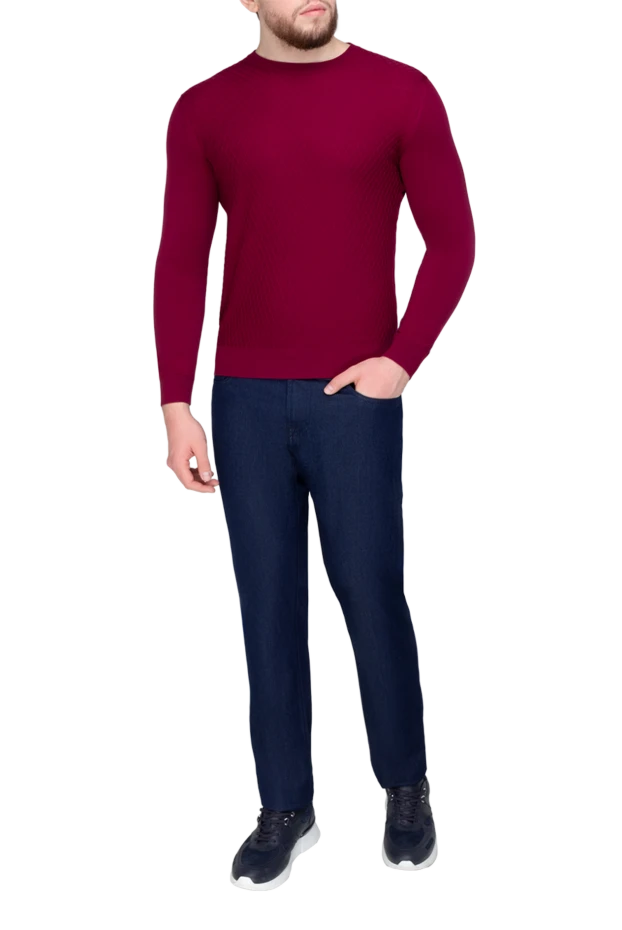 Svevo man wool jumper burgundy for men купить с ценами и фото 152599 - photo 2