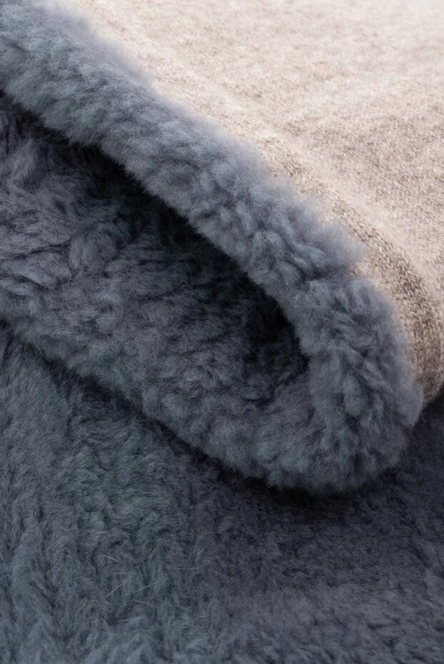 Svevo шарф из кашемира коричневый с контрастным мягким ворсом мужской 152602 - фото 3