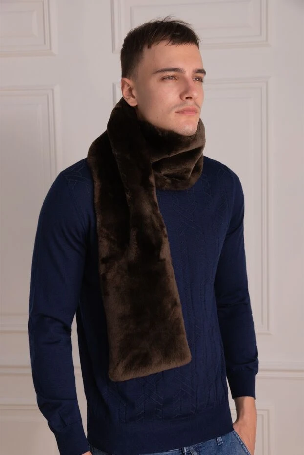 Svevo man cashmere scarf brown for men купить с ценами и фото 152603 - photo 2