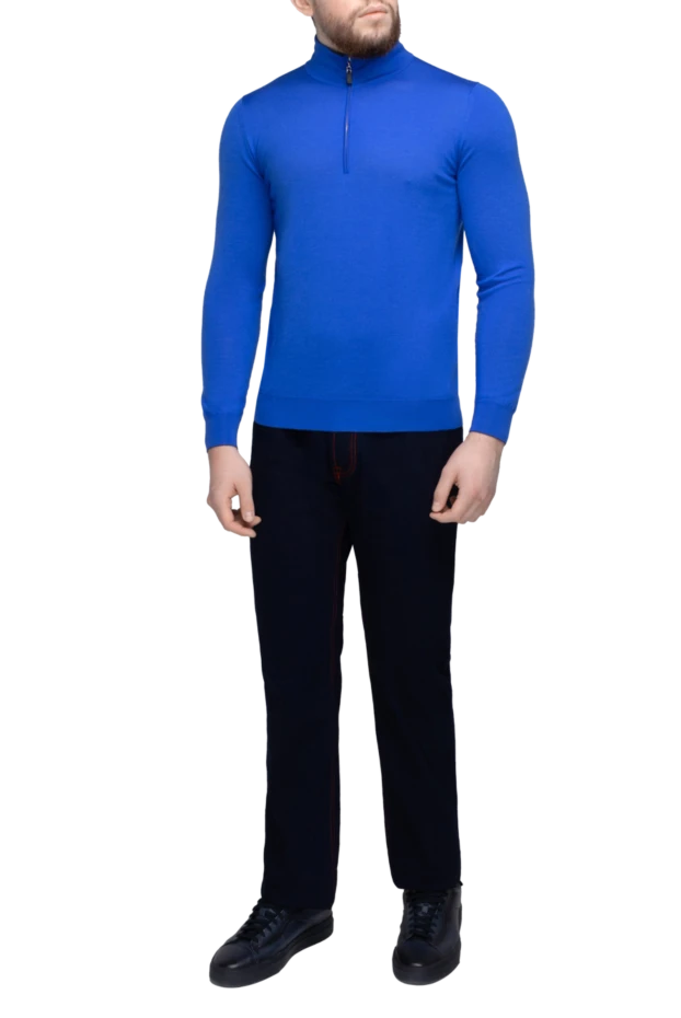 Svevo man troyer cashmere and silk blue for men купить с ценами и фото 152620 - photo 2