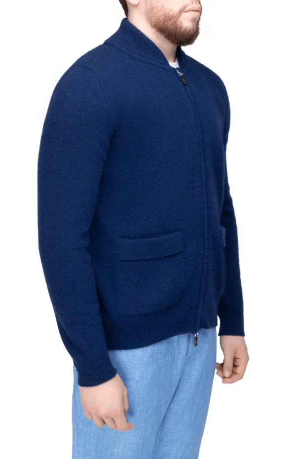 Svevo man men's cashmere and silk cardigan blue купить с ценами и фото 152622 - photo 2