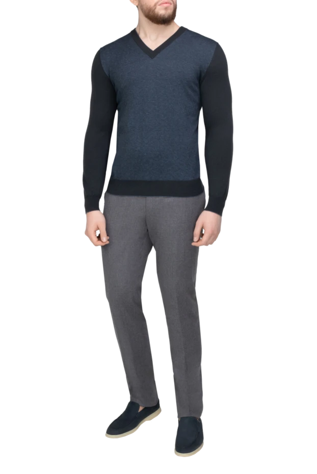 Svevo man cashmere, silk and wool sweater gray for men купить с ценами и фото 152628 - photo 2