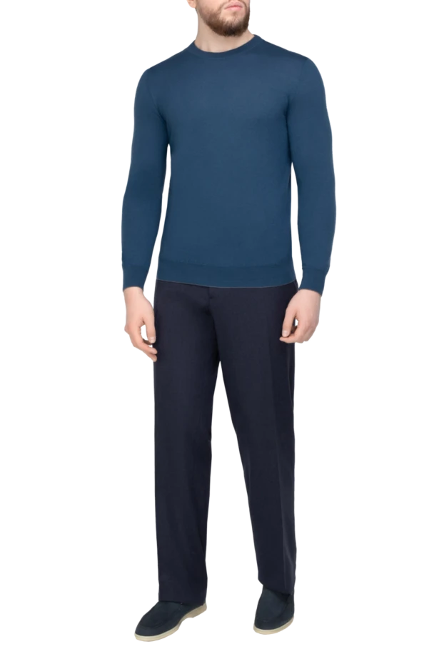 Svevo man cashmere jumper blue for men купить с ценами и фото 152629 - photo 2