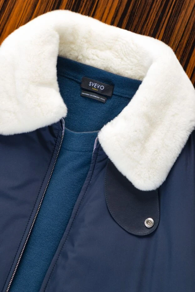 Blue cashmere jumper for men - photo 2