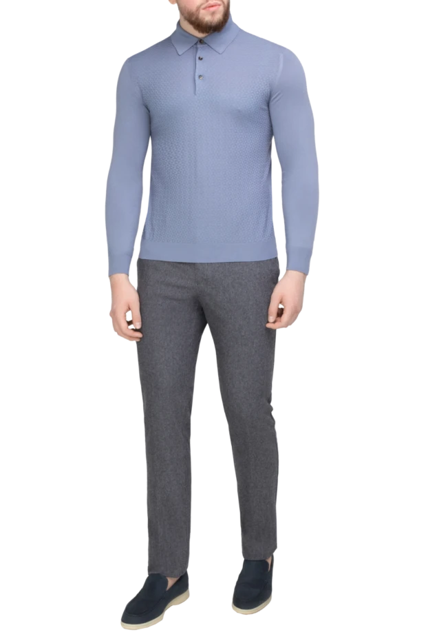 Svevo man wool long sleeve polo gray for men купить с ценами и фото 152633 - photo 2