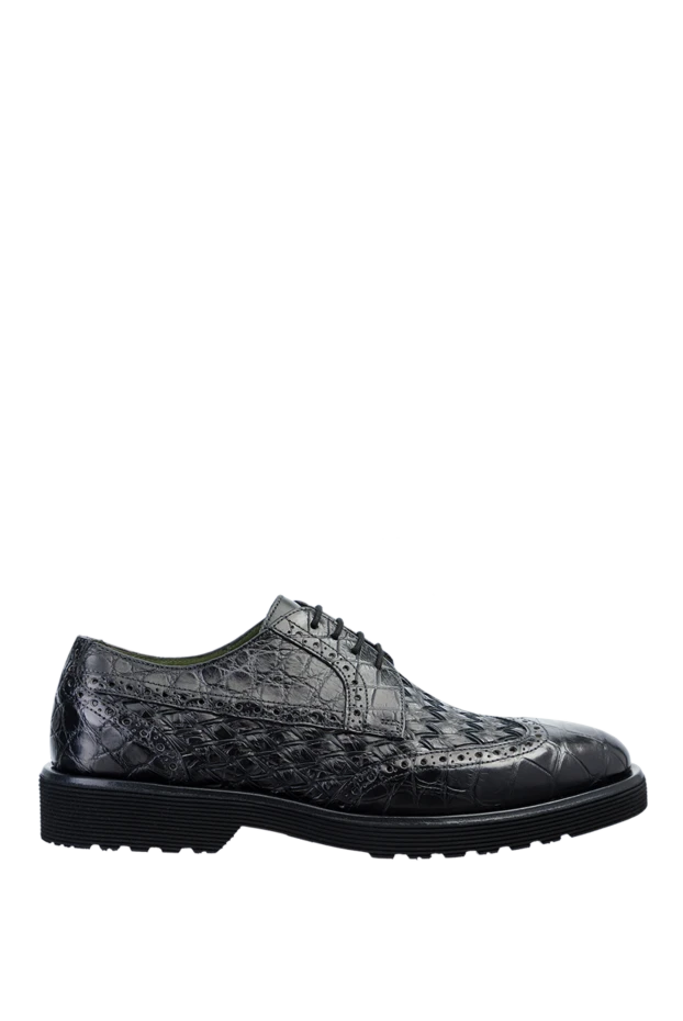 Tardini man black alligator leather men's shoes купить с ценами и фото 152656 - photo 1