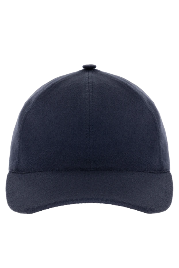 Cesare di Napoli man blue cashmere cap for men купить с ценами и фото 152664 - photo 1