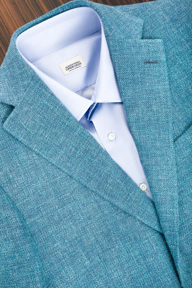 Alessandro Gherardi men's blue business shirt with long sleeves
 152669 - photo 3