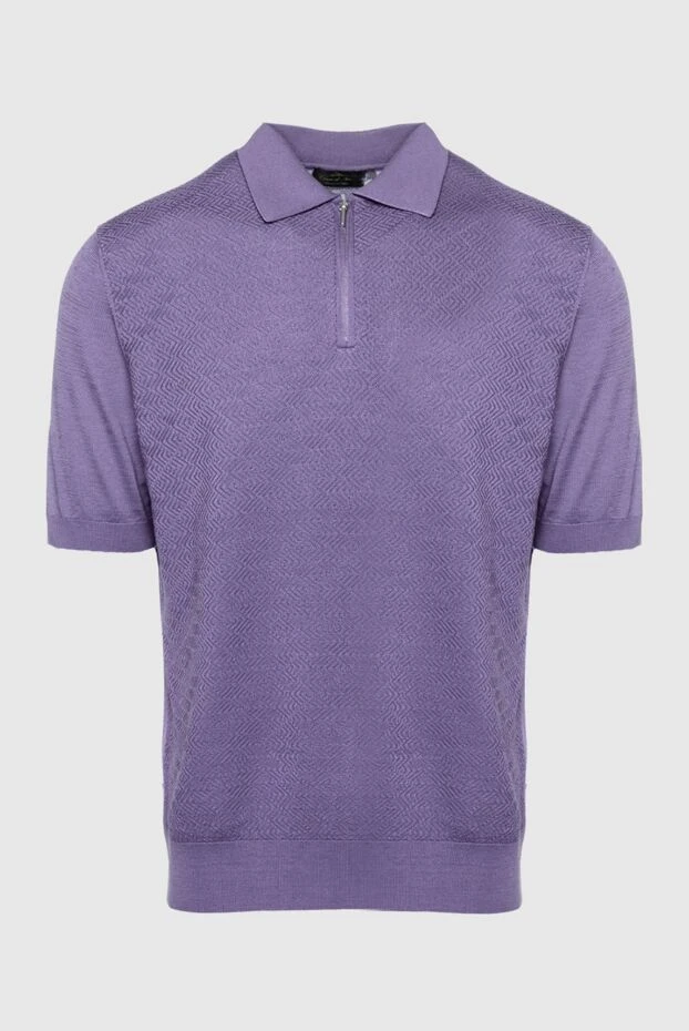 Cesare di Napoli man silk polo purple for men купить с ценами и фото 152751 - photo 1