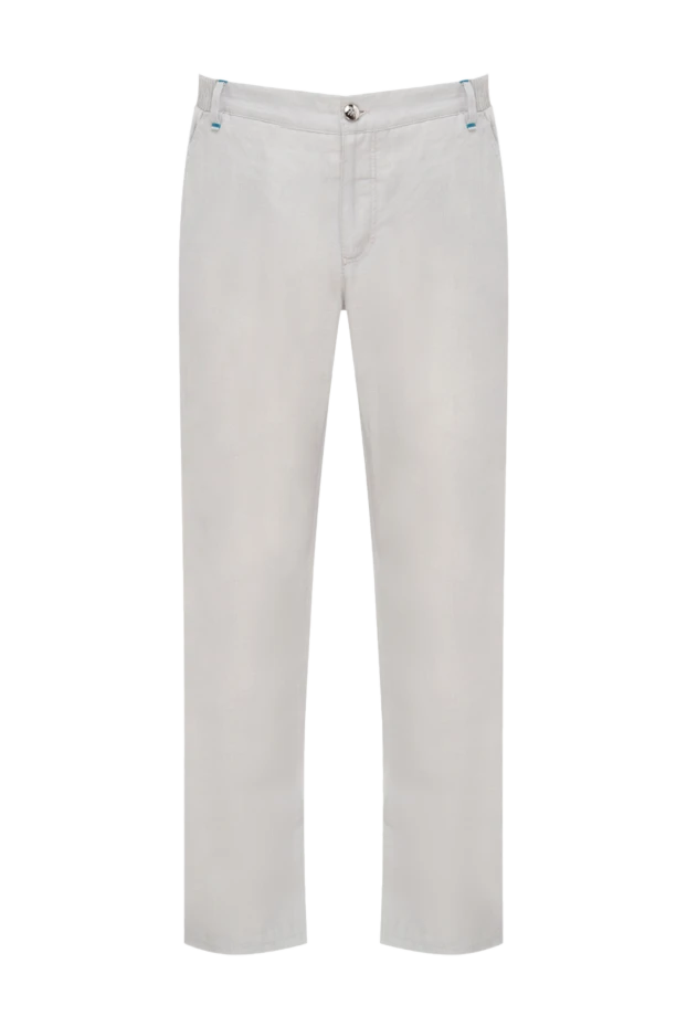 Zilli man white linen trousers for men купить с ценами и фото 152772 - photo 1