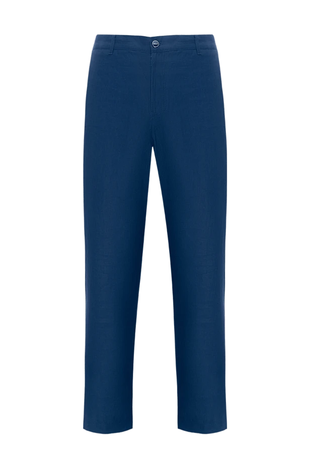 Zilli man men's blue linen trousers купить с ценами и фото 152775 - photo 1