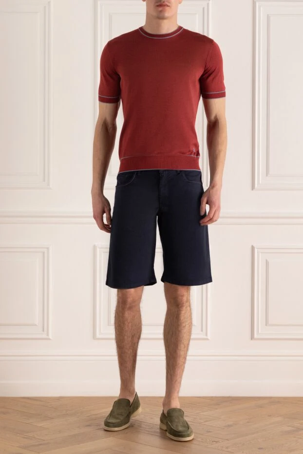 Zilli man cotton and elastane shorts blue for men купить с ценами и фото 152777 - photo 2