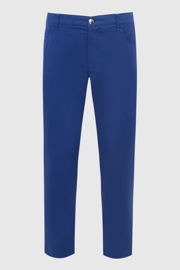 Zilli man blue cotton trousers for men купить с ценами и фото 152786 - photo 1