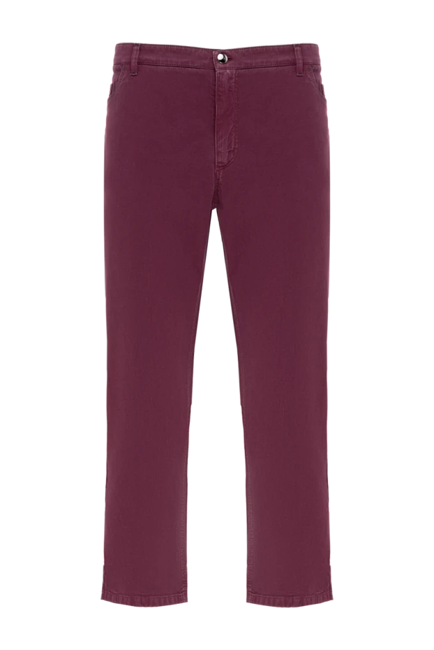 Zilli man cotton and cashmere jeans burgundy for men купить с ценами и фото 152807 - photo 1