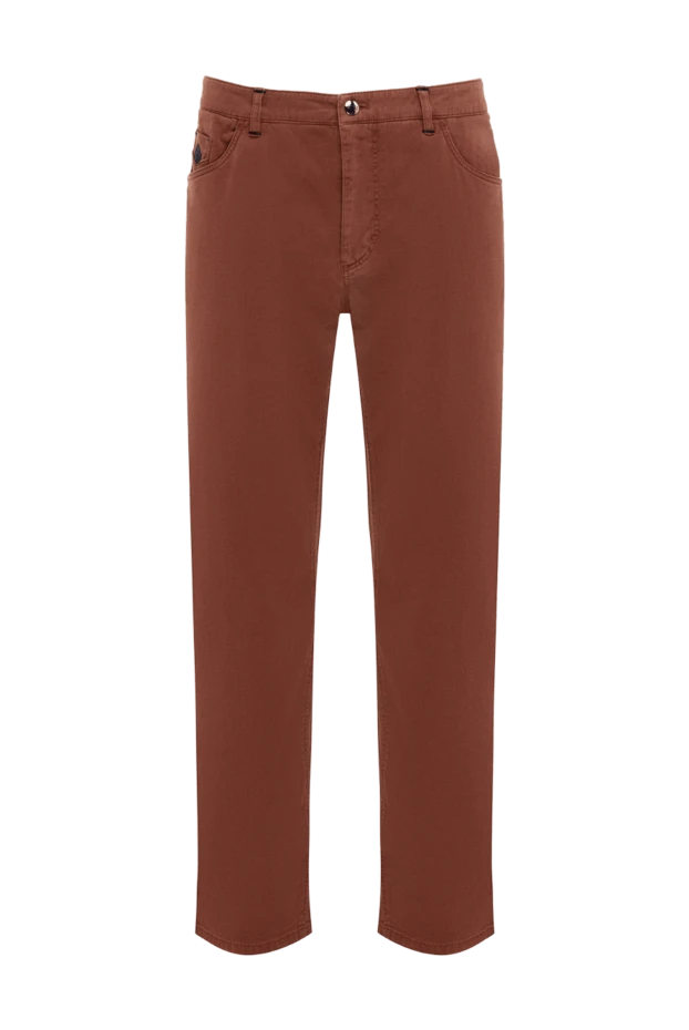 Zilli man men's brown cotton jeans купить с ценами и фото 152813 - photo 1