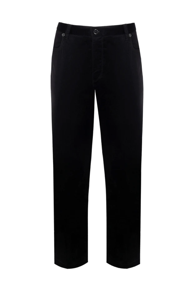 Zilli man men's black cotton trousers купить с ценами и фото 152820 - photo 1