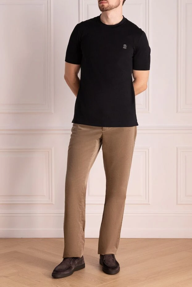 Zilli man beige cotton trousers for men купить с ценами и фото 152833 - photo 2