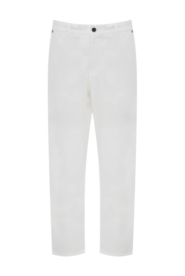 Zilli man white linen trousers for men купить с ценами и фото 152840 - photo 1